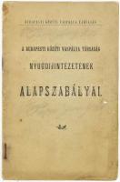 1905 A Budapesti Közúti Vaspálya Társaság vasút Rt. alapszabályai 19 p.