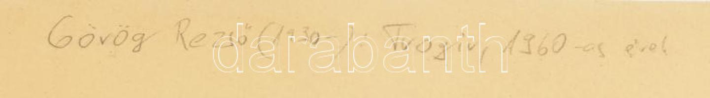 Görög Rezső (1930- ?): Trogir. Színes rézkarc, papír, jelzett, 31×49 cm