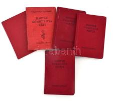 cca 1950 5 db MDP tagsági könyv