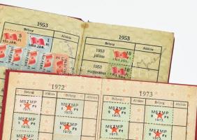 cca 1950 5 db MDP tagsági könyv