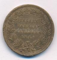 1864. "Az 1864. évi Dán Hadjárat Emlékérme" bronz kitüntetés mellszalag és fül nélkül T:VF ph. Hungary 1864. "Denmark War Medal, 1864" bronze decoration without ribbon and ear C:VF NMK 230.