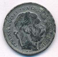 1893. 1K korabeli ezüstözött fém hamisítvány T:VF,F kopott ezüstözés, ph