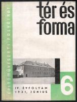 1931 A Tér és Forma építőművészeti folyóirat IV. évfolyamának 6. száma