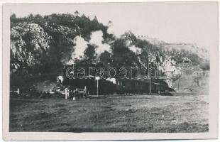 Lupény, Lupeni; gőzmozdony, vonat / locomotive, train (EM)