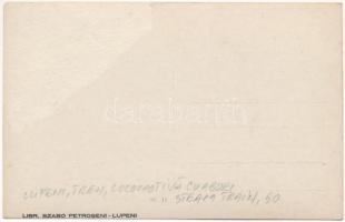 Lupény, Lupeni; gőzmozdony, vonat / locomotive, train (EM)