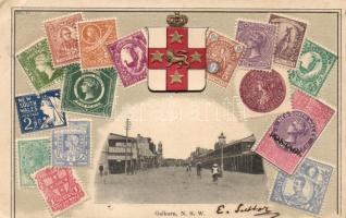 Gulburn NSW. with stamps Embossed Litho