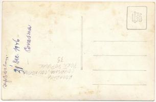 1946 Kovászna, Covasna; erdélyi népviselet télen / Transylvanian folklore, winter. photo (fl)