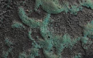 Csermák Ferenc (1932- ): Vulkánmázas díszváza. Alján jelzett, minimális kopással, m: 26 cm