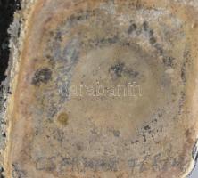 Csermák Ferenc (1932- ): Vulkánmázas díszváza. Alján jelzett, minimális kopással, m: 26 cm