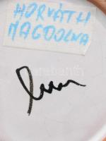 Horváth Magdolna (1929 - ): Asztaldísz. Jelzett, hibátlan, d: 14,5 cm