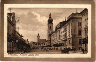 Kolozsvár, Cluj; Kossuth Lajos utca, piac. Bernát kiadása 1913-15. / street, market (RB)