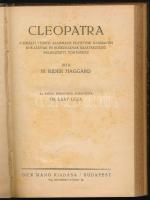 H. Rider Haggard: Cleopatra. Ford.: Laky Géza. Bp.,én.,Dick Manó, 312 p. Korabeli álbordás, aranyozo...