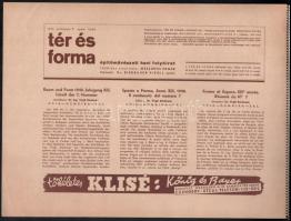 1940 A Tér és Forma XIII. évfolyamának 3. száma