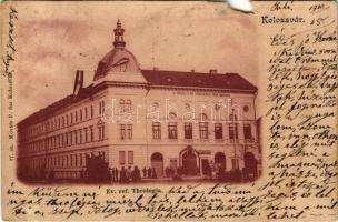 1900 Kolozsvár, Cluj; Ev. ref. Theologia. Kováts P. fiai 77. / theological school (b)