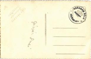 Békéscsaba, Gaspár Dusi (?) koronával. Ábrahám Béla fényképész photo