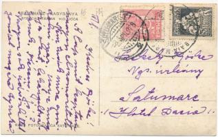 1928 Nagybánya, Baia Mare; Híd utca, templom / street view, church (EK)