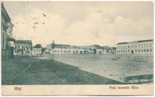 1928 Balázsfalva, Blasendorf, Blaj; Piata Inocentiu Micu / tér / square (ázott sarok / wet corner)