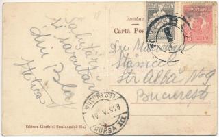 1928 Balázsfalva, Blasendorf, Blaj; Piata Inocentiu Micu / tér / square (ázott sarok / wet corner)