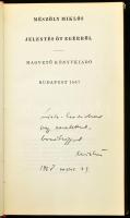 Mészöly Miklós: Jelentés öt egérről. Első kiadás. DEDIKÁLT példány.
 A kötésterv Huszárik Zoltán mu...