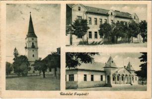 Tarpa (Bereg), Református templom, Községi népiskola, községháza (fl)