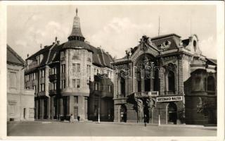 1943 Szabadka, Subotica; Polgári kaszinó, Gritzbauch Walter üzlete. Vojvodics Béla kiadása / casino, shop