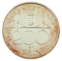 1992. 200Ft Ag "MNB" kapszulában T:UNC (eredetileg PP) fo., patina
Adamo F13