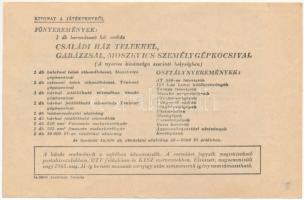 Budapest 1965. "VIT (Világifjúsági Találkozó)" sorsjegy "043 osztály, 69528" T:X...
