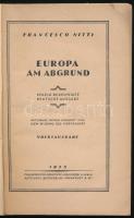 Francesco Nitti: Europa am Abgrund. Frankfurt, 1923., Frankfurter Societäs-Druckerei. Kiadói papírkö...