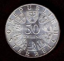 Ausztria 1968. 50Sch Ag "50 éves a Köztársaság" T:1-