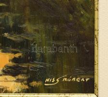 Kiss Róbert (?-): Ősszel. Olaj, farost, jelzett. Dekoratív fakeretben, 40×30 cm