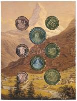 Svájc 2003. 1c-2E (8xklf) próbaveret forgalmi sor karton dísztokban T:UNC 
Switzerland 2003. 1 Cero...