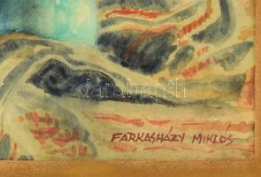 Farkasházy Miklós (1895-1964): Csendélet. Akvarell, papír, jelezve jobbra lent. Üvegezett, dekoratív...