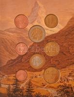 Svájc 2003. 1c-2E (8xklf) próbaveret forgalmi sor karton dísztokban T:UNC 
Switzerland 2003. 1 Cero...