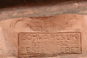 Schwarcsuk Szobrász Pesterzsébet: Dante. Jelzett, kopással, 21x15 cm