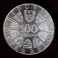 Ausztria 1976. 100Sch Ag "XII. téli olimpia - Innsbruck" T:BU