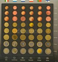 72db-os Euro gyűjtemény albumba rendezve, Belgium, Németország, Spanyolország, Írország, Franciaorsz...