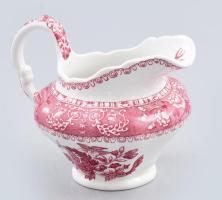 Spode England Pink Camilla angol fajansz tejkiöntő. Matricás, jelzett, minimális mázrepedésekkel, m: 8 cm