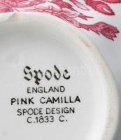 Spode England Pink Camilla angol fajansz tejkiöntő. Matricás, jelzett, minimális mázrepedésekkel, m:...