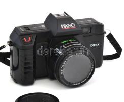 Naikei 1000-X fényképezőgép, 1:6.3 f=50mm objektívvel, sapkával, eredeti tokjában