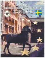 Svédország 2003. 1c-2E (8xklf) próbaveret forgalmi sor karton dísztokban T:UNC Sweden 2003. 1 Cent - 2 Euro (8xdiff) trial strike coin set in cardboard case C:UNC