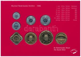 Holland Antillák 1996. 1c - 2 1/2G (7xklf) forgalmi sor + "Holland verde" zseton szettben,...