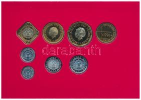 Holland Antillák 1996. 1c - 2 1/2G (7xklf) forgalmi sor + "Holland verde" zseton szettben,...