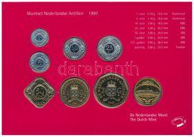 Holland Antillák 1997. 1c - 2 1/2G (7xklf) forgalmi sor + "Holland verde" zseton szettben,...