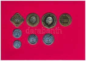 Holland Antillák 1997. 1c - 2 1/2G (7xklf) forgalmi sor + "Holland verde" zseton szettben,...