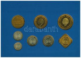 Holland Antillák 1991. 1c - 2 1/2G (7xklf) forgalmi sor + "Holland verde" zseton szettben,...