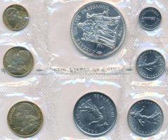 Franciaország 1973. 1c-10Fr (8xklf) forgalmi sor eredeti karton dísztokban és fóliacsomagolásban, be...