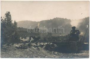 1926 Ruszkabánya, Rusca Montana; gőzmozdony, vonat / locomotive, train. photo (fl)