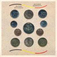 Belgium 1989. 50c-50Fr (10xklf) forgalmi sor karton dísztokban, minden névértékből francia és hollan...