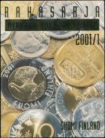 Finnország 2001. 10p - 10M (5xklf) forgalmi sor + Finn verde Cu-Ni zseton szettben, karton dísztokban T:UNC  Finland 2001. 10 Pennia - 10 Markkaa (5xdiff) + Mint of Finland Cu-Ni token in set, in cardboard case C:UNC