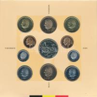 Belgium 1995. 50c - 50Fr (10xklf, 5x vallon, 5x flamand) forgalmi sor + "50 éve ért véget a II....